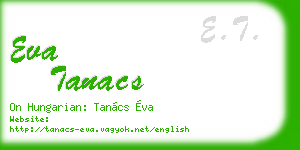eva tanacs business card