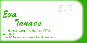 eva tanacs business card